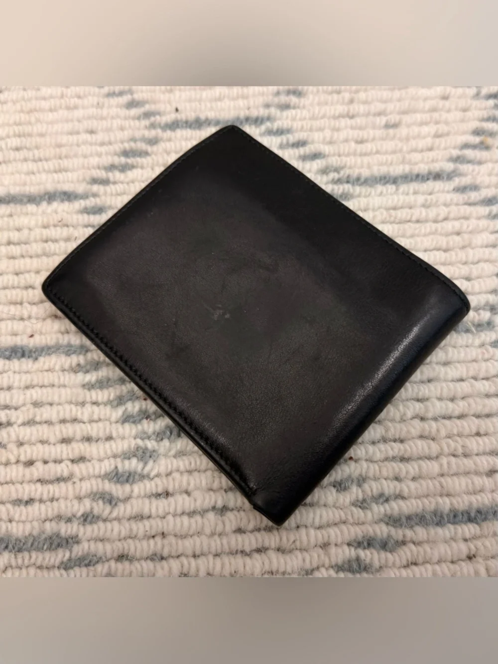 DIOR Vintage Rare Unisex Black Leather CD Logo Icon Bifold Wallet W/ Red Inside
